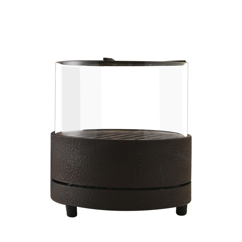 Encircling Stove Tea Japanese-style Charcoal Stove Tea Cooking Full Set of Cast Iron Household Tea Room Outdoor Tea Cooking with Fire