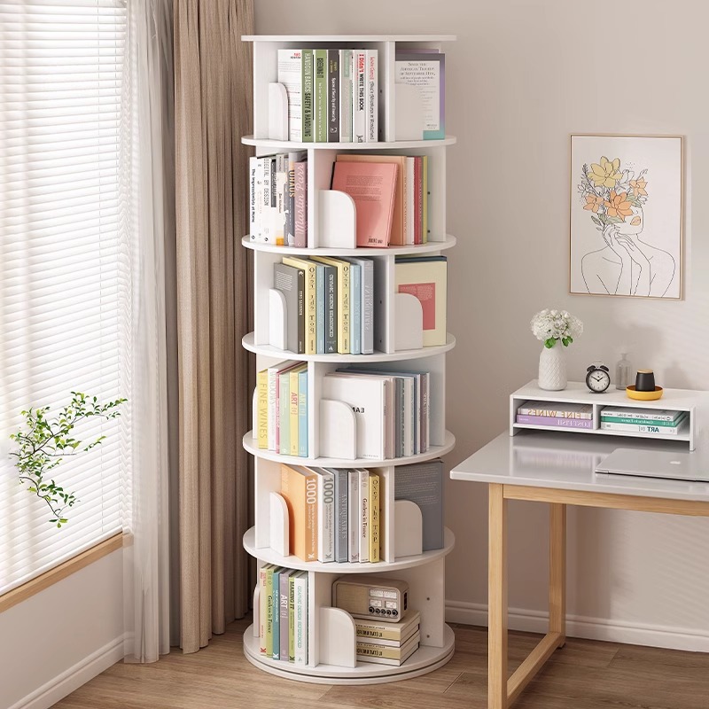 Rotating Bookshelf Floor Storage Rack Children's Simple Picture Book Rack Home Bedroom Simple Modern Internet Celebrity Bookcase