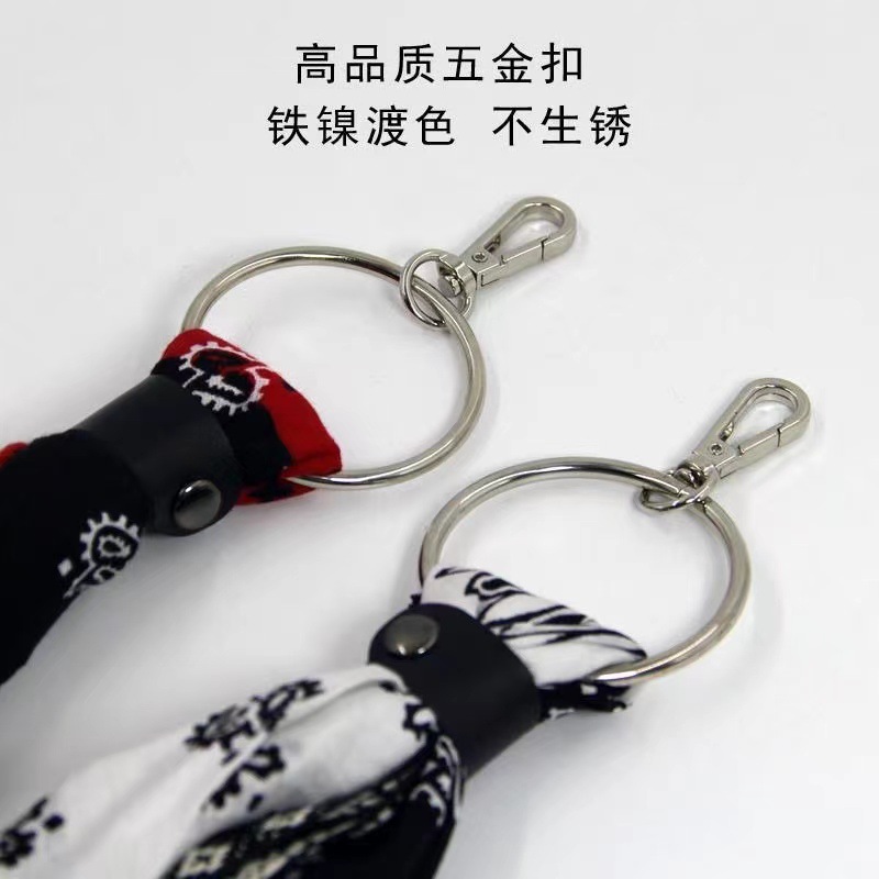 Hiphop Hip-Hop Pants Scarf Cashew Flower Square Scarf Street Men's and Women's Pants Chain Scarf National Fashion Scarf Belt Hanging Pants Hanging Decoration