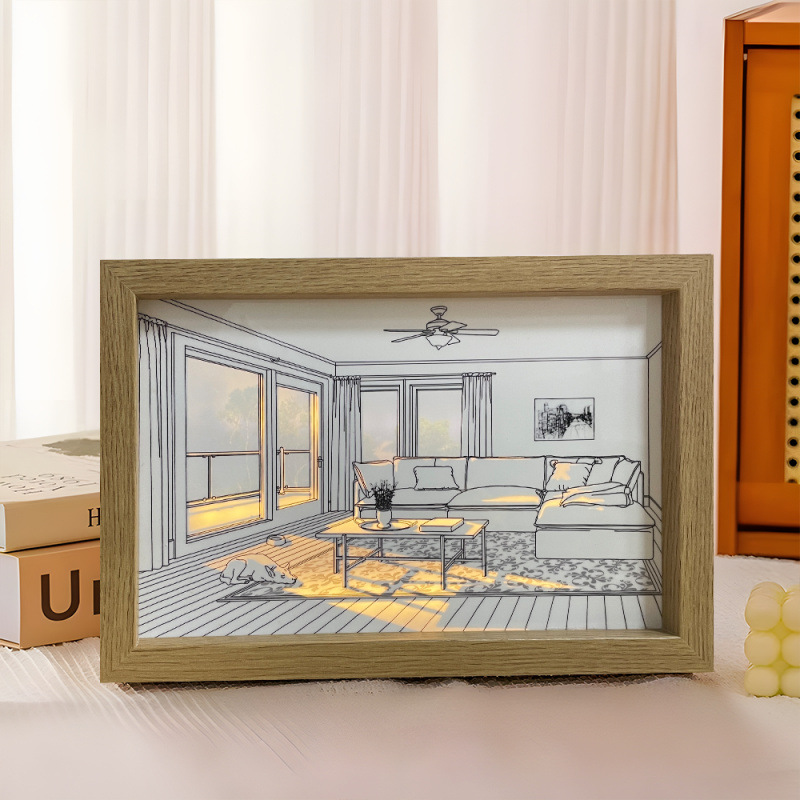 Night Light 520 Gift Tiktok Influencer Lamp Bed Decoration Painting Bedroom Lamp Painting Sofa Fan 2030