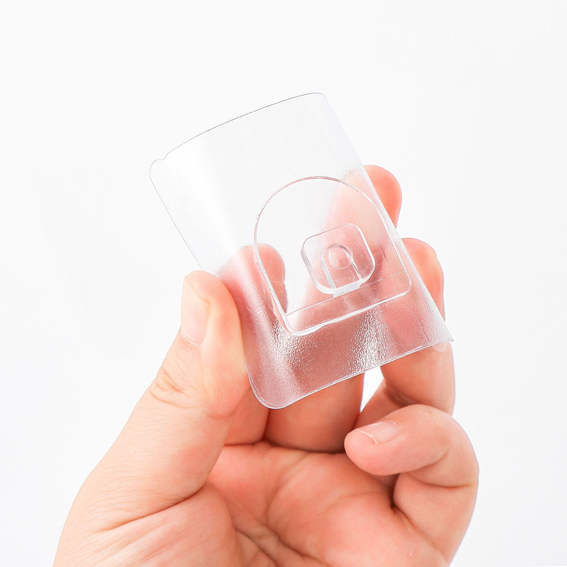 Punch-free wall-mounted seamless adhesive patch fan sticker buckle accessories bathroom storage box sticker chopsticks cage box sticker