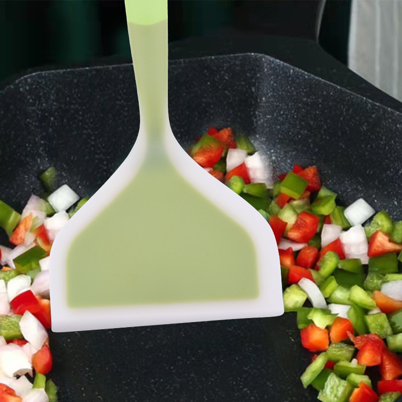 Silicone Spatula, High Temperature Resistant Tamagoyaki Spatula, Non-Stick Silicone Spatula, Two-Color Transparent Wide-Mouth Spatula, Kitchen Supplies