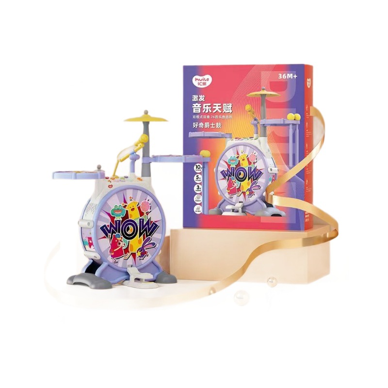 Huile 666A Curious Jazz Drum Drum Drum Drum Drum Baby Early Education One Year Old Gift