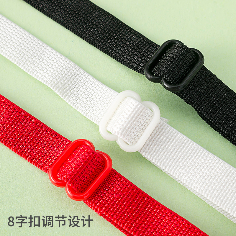 Underwear elastic shoulder strap black and white red spot finished shoulder strap bra adjustment non-slip strap sling factory wholesale