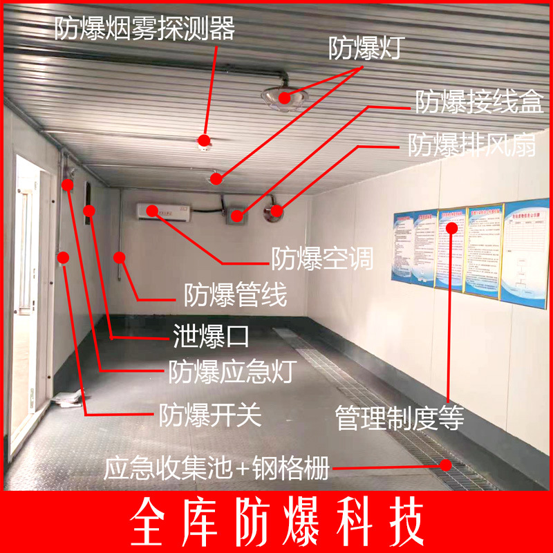 Customized Prefabricated Cabin Hazardous Waste Temporary Storage Room Mobile Storage Warehouse Hazardous Chemicals Storage Room Equipment Container