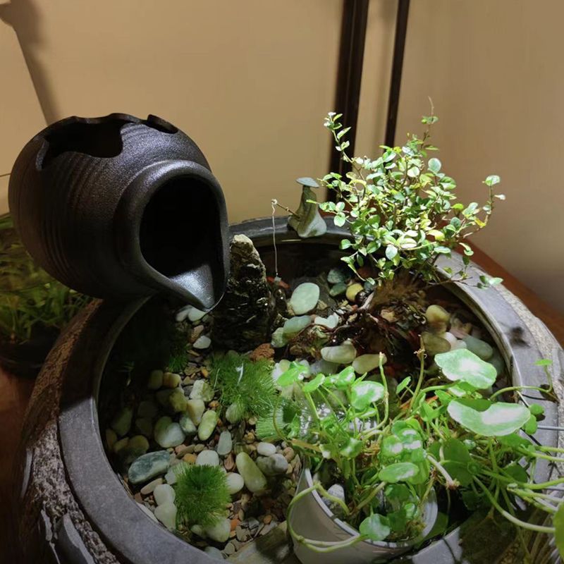 Ecological fish tank ceramic tank opening circulating water accessories water stone water pump garden landscape decoration ornaments