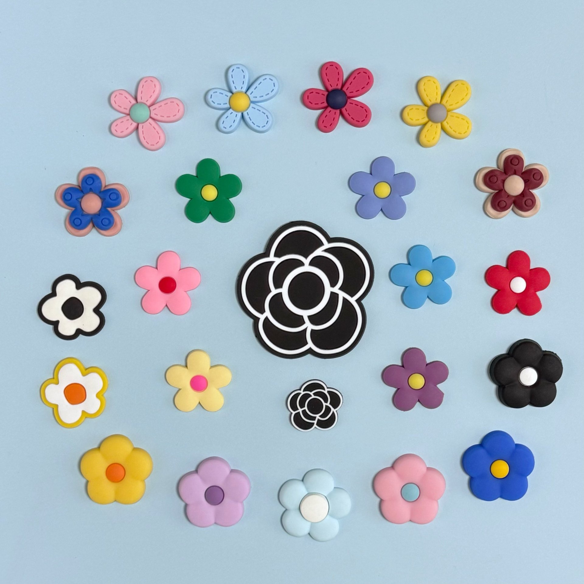 pvc soft rubber mobile phone shell accessories cartoon color flower bag clothes shoes accessories patch DIY handmade accessories