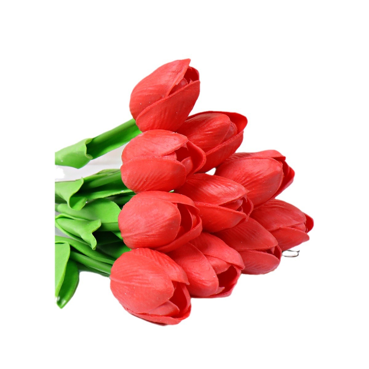 Moisturizing Pu Mini Tulip Artificial Flower Fake Flower Home Decoration Photo European Style Ornament Factory Direct Sale