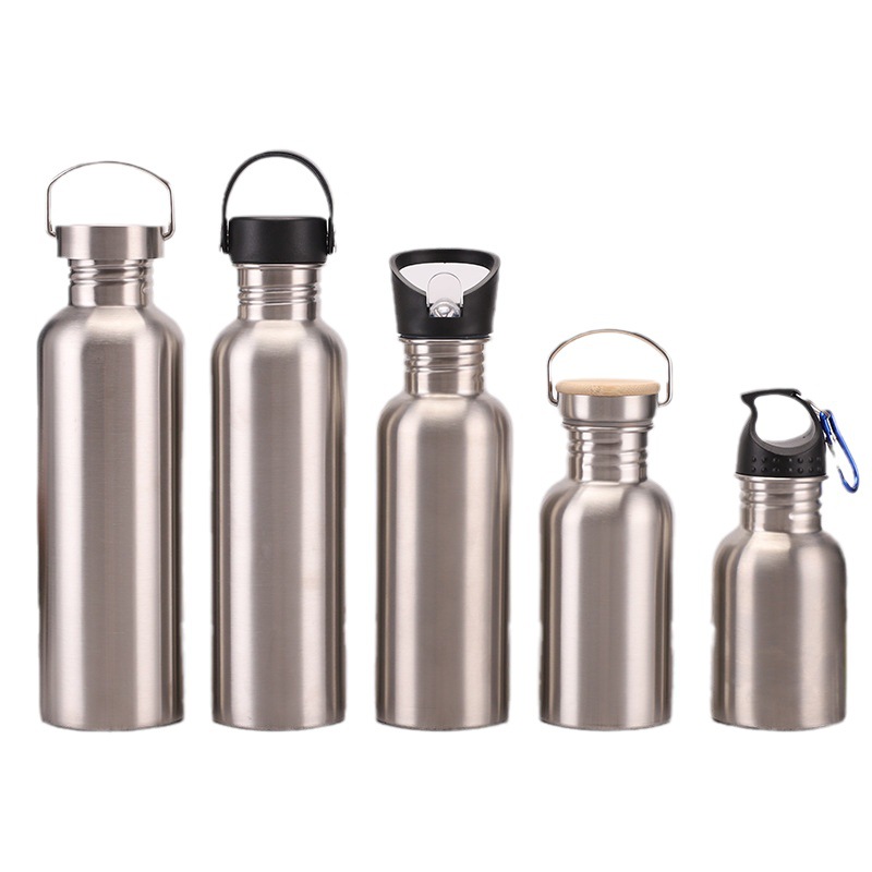 Single-layer American-style 304 stainless steel outdoor sports kettle mountaineering fitness kettle portable wine pot wholesale