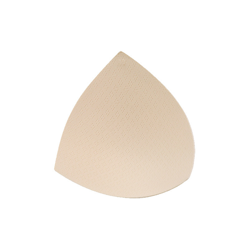 Cross-border triangle sponge breast pad insert thin sports underwear bra gather seamless latex bra gasket wholesale