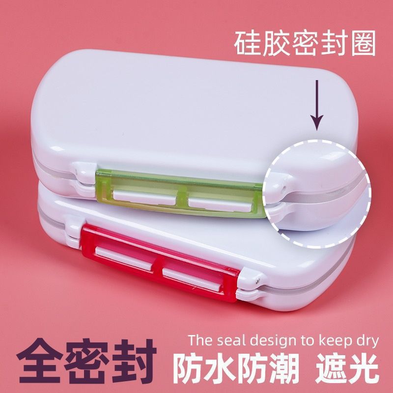 Portable Mini Convenient Small Medicine Box with 6 Compartments, Seven-Day Large-Capacity Medicine Box, Portable Medicine Divider