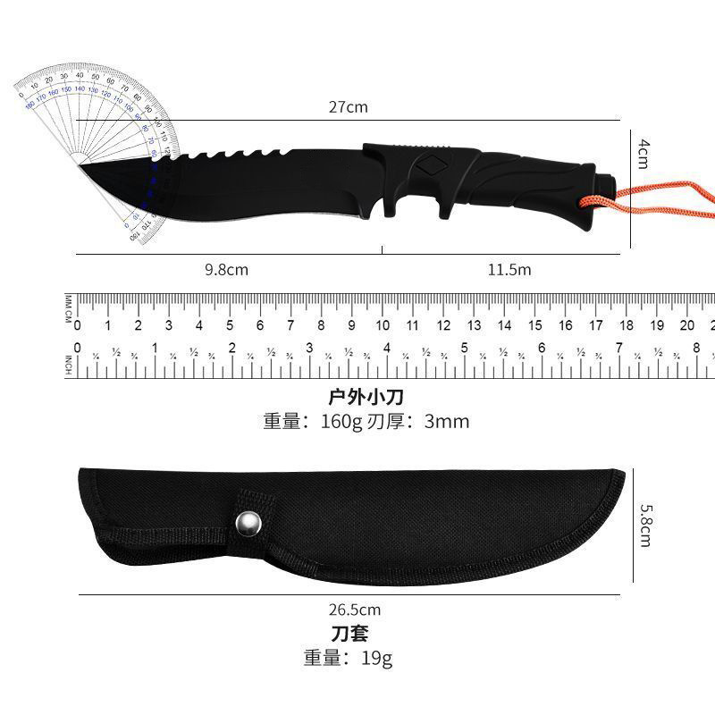 High Hardness Knife, Stainless Steel Straight Knife, Outdoor Fruit Knife, Mountaineering Knife, Self-Defense Portable Mini Knife with Bonus Knife Sheath