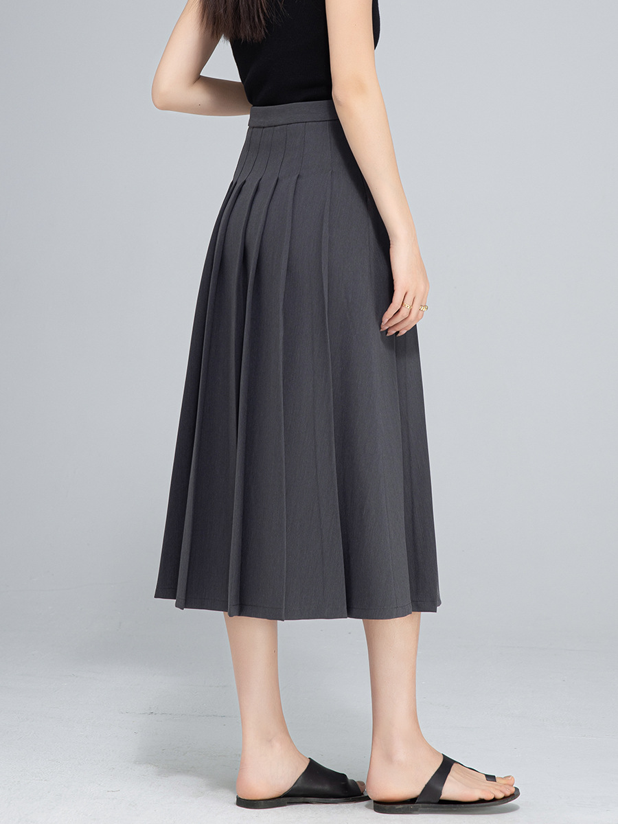 Юбка Xingge, маленькая, интеллектуальный стиль, плиссированная юбка, средней длины, новая, облегающая юбка осень 2025