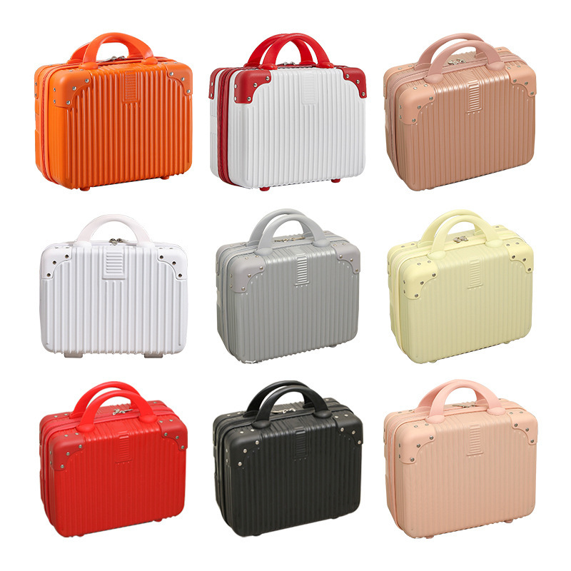 Portable cosmetic case 14-inch small luggage portable small box wedding dowry hand gift box factory direct hair