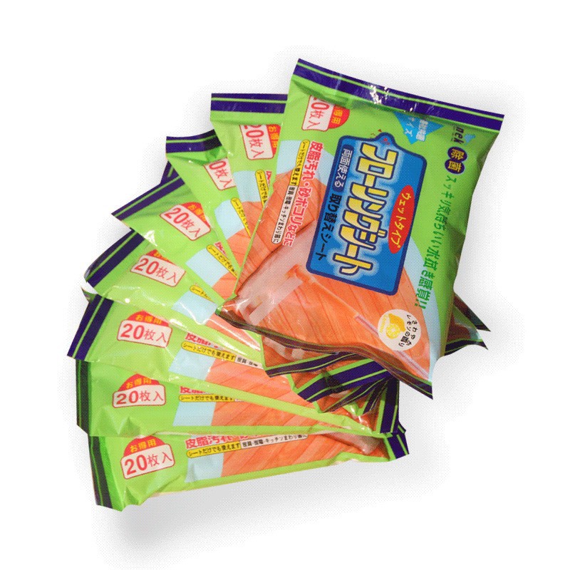 20 Thickened Electrostatic Dust Removal Wipe Stain Removal Cleaning Floor Dust Removal Mop Replacement Wet Wipes Wholesale