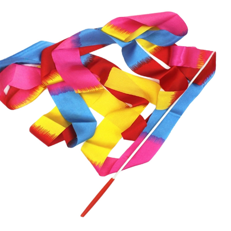 4m Gymnastics Ribbons Colorful Ribbons Adult Art Dance Performance Props Dancing Ribbons Children's Toy Streamers