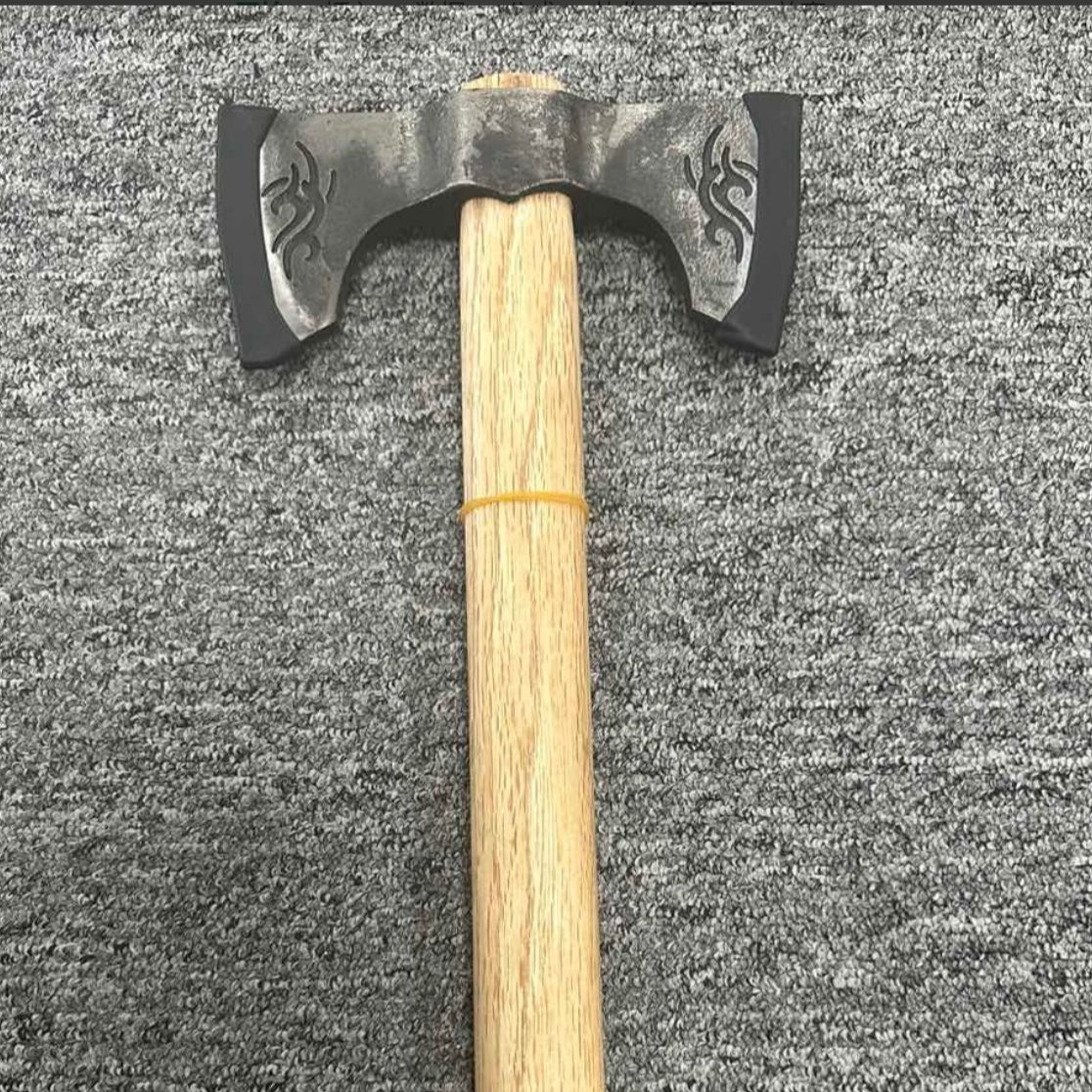 Double-edged axe manganese steel forging outdoor camping axe chopping wood outdoor logging axe wholesale double-edged outdoor camping axe