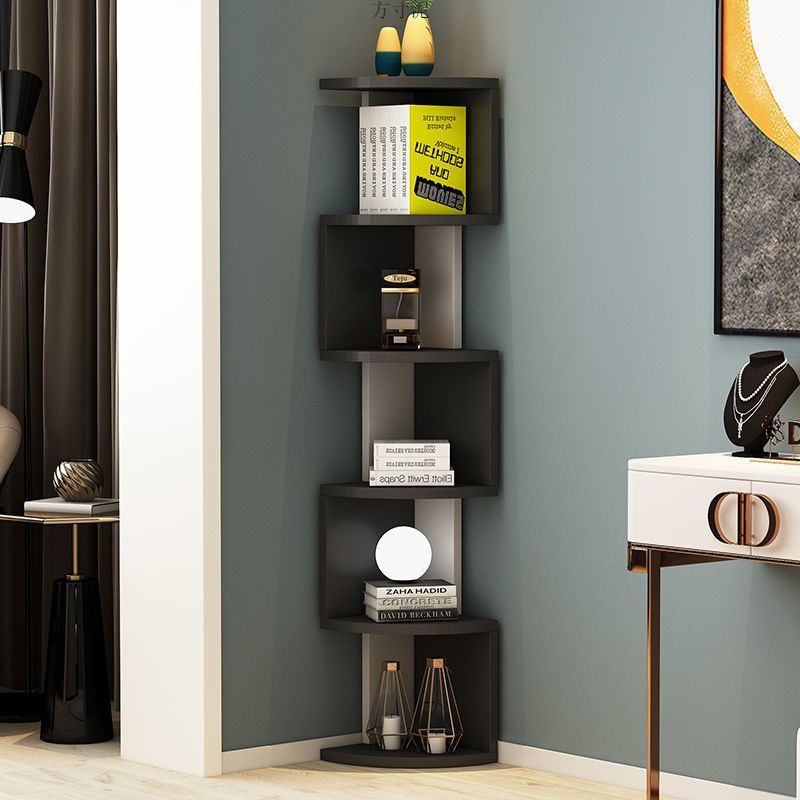 Corner Cabinet Simple Floor Storage Bookcase Living Room Bookshelf Corner Wall Corner Cabinet Triangle Bedroom Corner Storage Rack