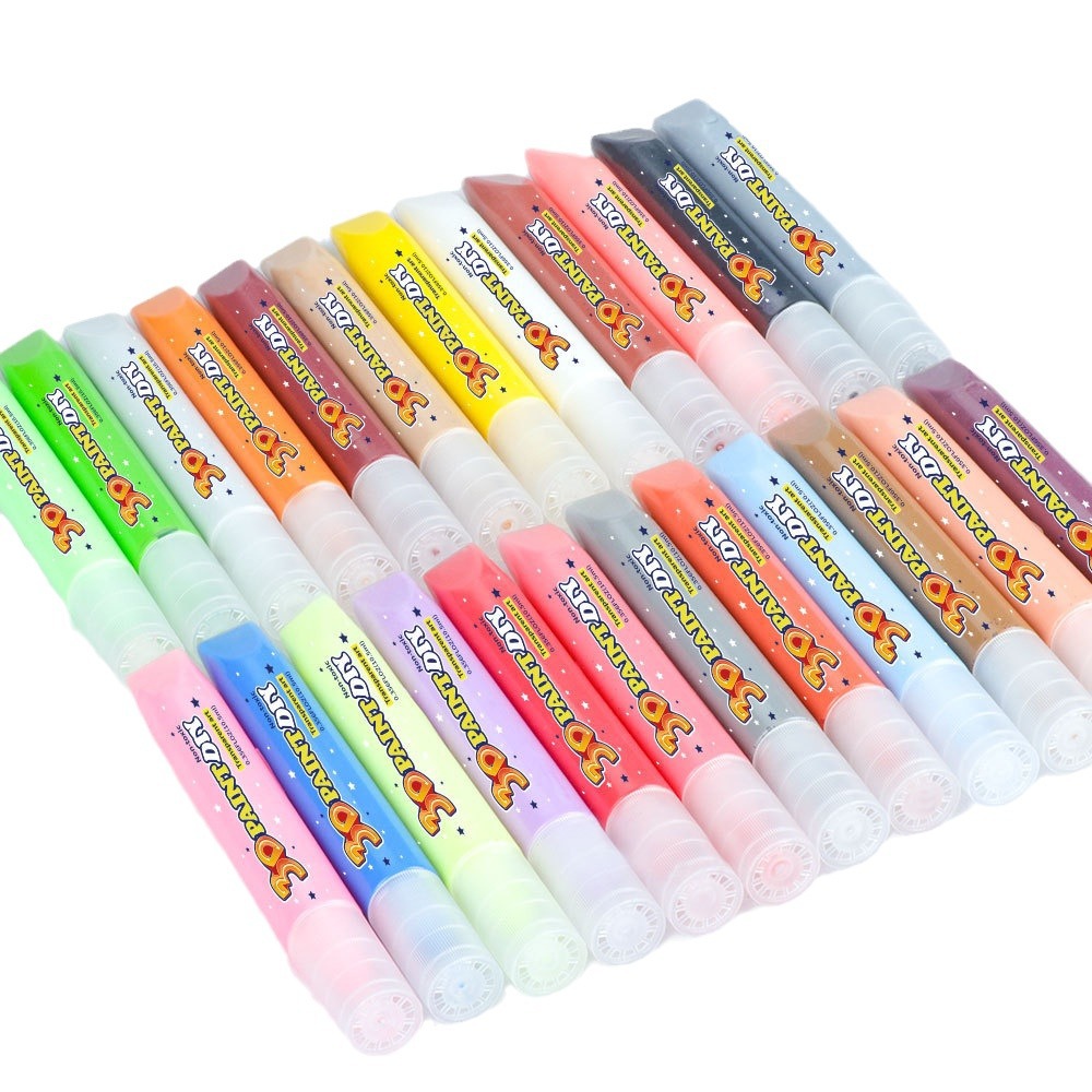 Cross-border Amazon Handmade diy glass window stickers glue-free painted educational entrepreneurship 10ML glue pen pigment pen