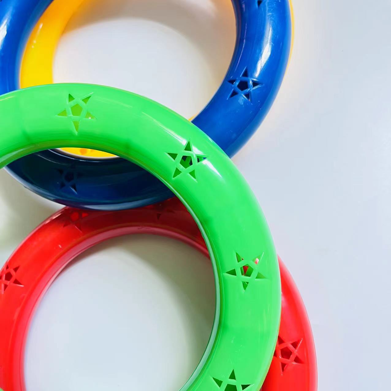 Early education gymnastics circle toy hand rattle kindergarten equipment children's sound puzzle gymnastics plastic ring