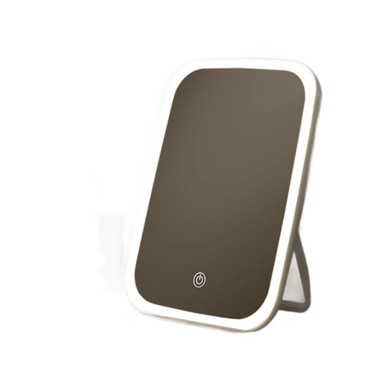 [11 Special] Led Makeup Mirror with Light Rechargeable Desktop Fill-In Mirror Folding Female Student Mirror Makeup