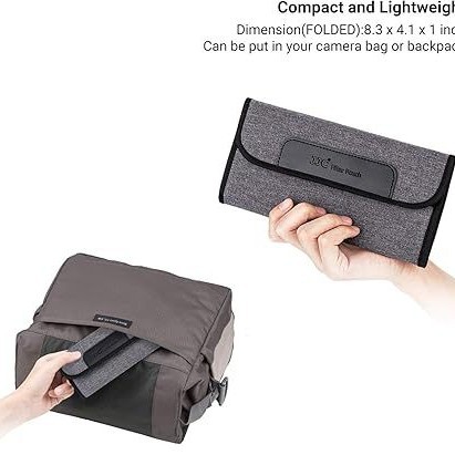 Jjc 4 Pockets Lens Filter Case for Photography Filter Holder Bag Aluminum Alloy Sturdy Portable Lightweight