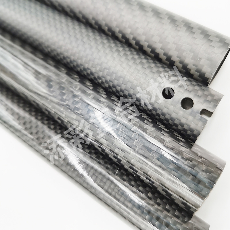 High strength 3K color multi-specification carbon fiber tube processing hollow carbon tube carbon fiber round tube rod punching and cutting customization