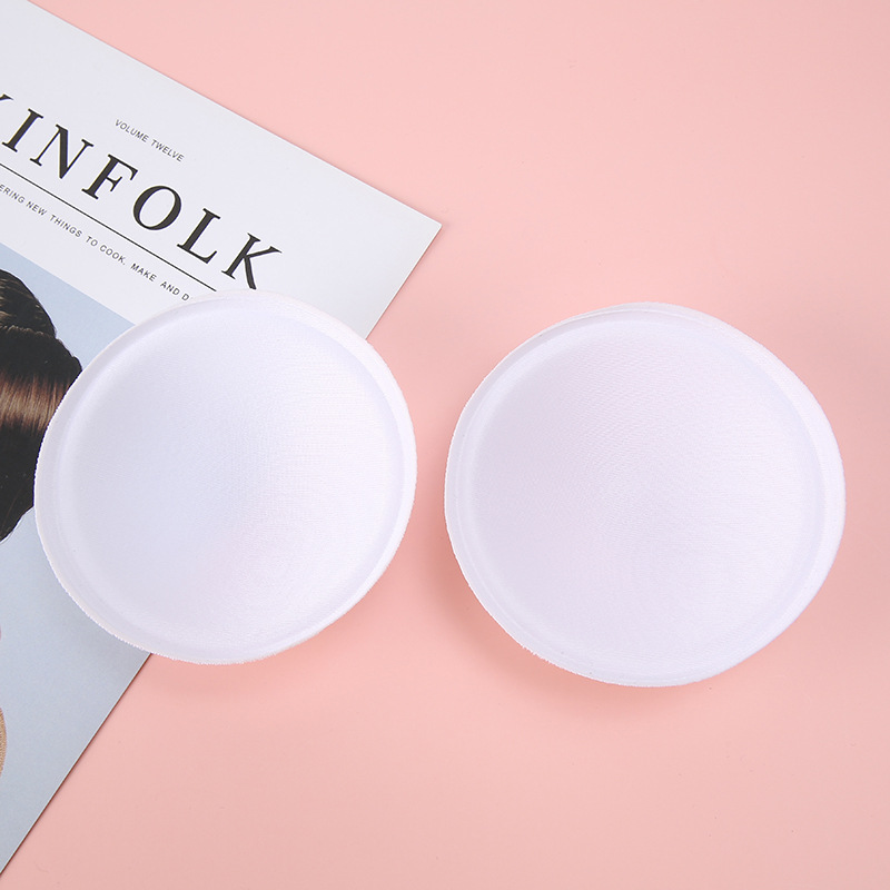 Factory Direct Supply Round Sponge Breast Pads, Intimates, Swimsuits, Yoga Wear, Bra Inserts, Hard Cotton Raw Edge Cup Pads