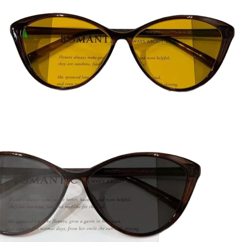 European and American Cat-Eye Atmosphere Day and Night Night Vision Smart Color-Changing Nighttime Brightening Driving Mirror Anti-Uv Goggles