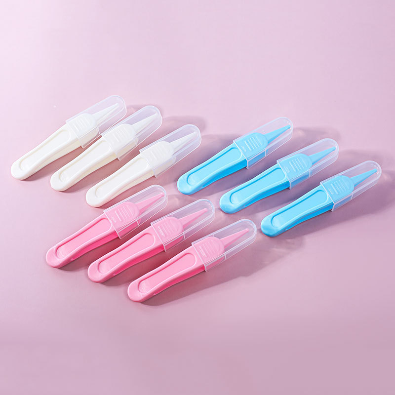 Baby Booger Clip, Newborn Nostril Cleaning Tweezers, Baby Daily Care Safety Tweezers, Round Head Clip