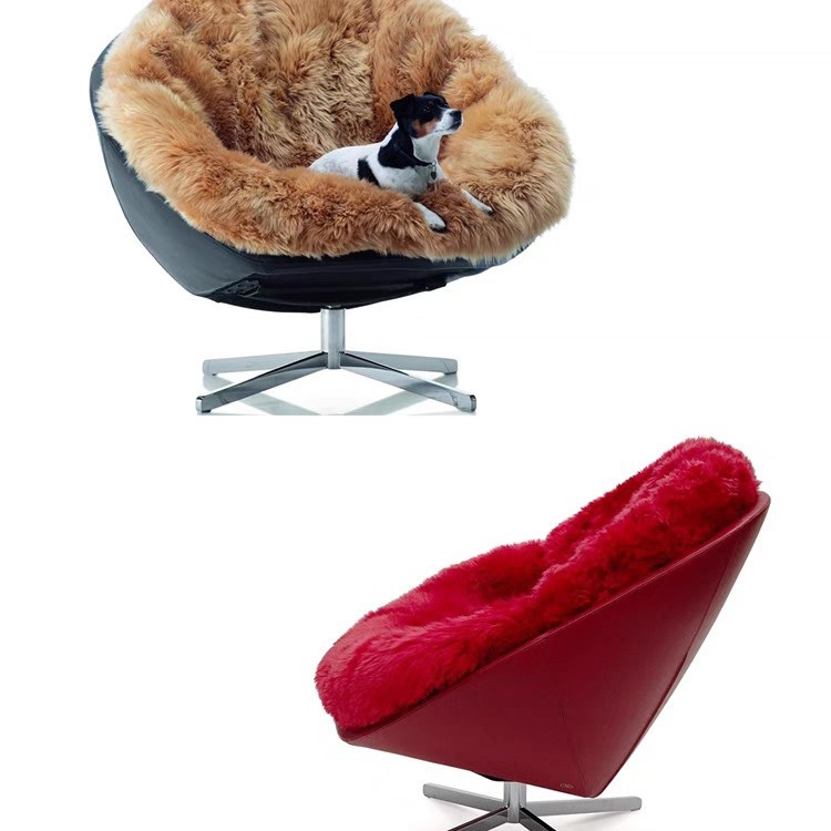 Nordic Designer Creative Simple Backrest Plush Single Sofa Chair Modern Small Apartment Living Room Light Luxury Leisure Chair