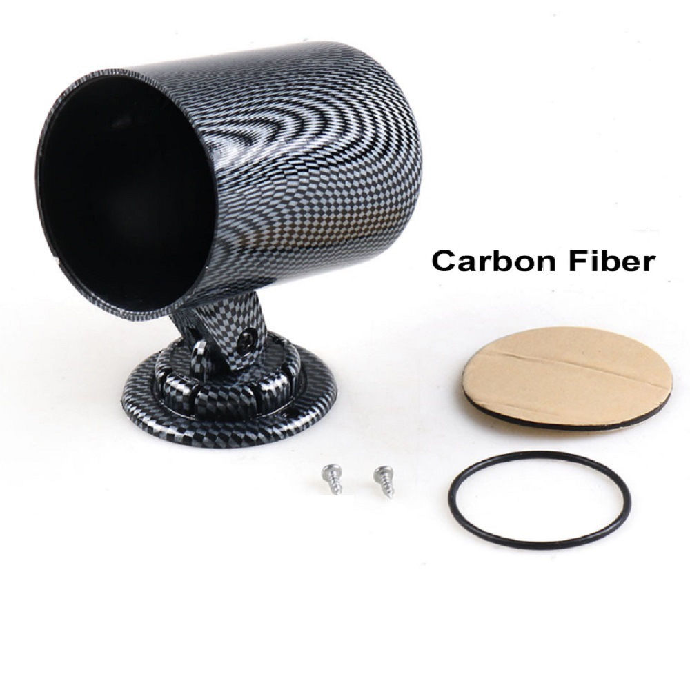 Car instrument modification meter seat single hole instrument frame instrument panel flat bracket carbon fiber 2 inches 52mm