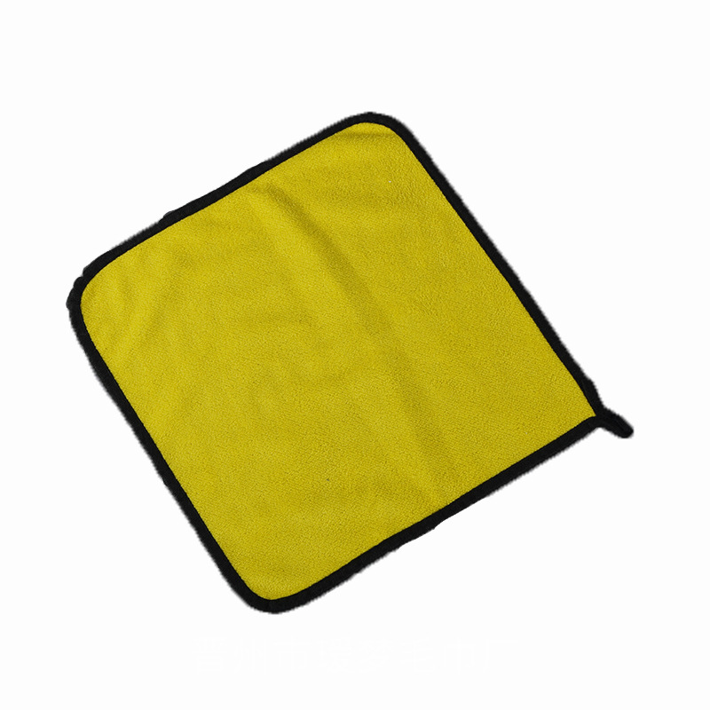 Double-sided car towel coral fleece quick-drying towel absorbent thick cloth car wash cleaning small towel factory wholesale