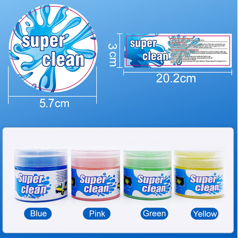Label cross-border blue pink yellow green 160g canned keyboard cleaning glue car cleaning soft glue
