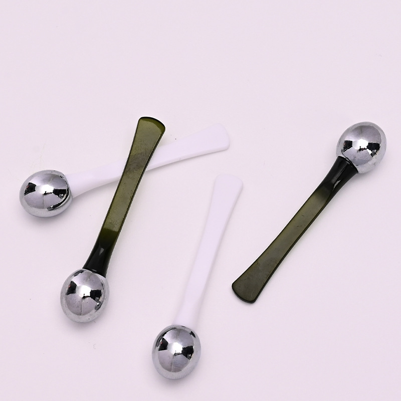 Spot Wholesale Eye Cream Massage Stick Roller Eye Cream Stick Metal Face Cream Spoon Printable Logo Cosmetic Spoon Eye Cream Spoon