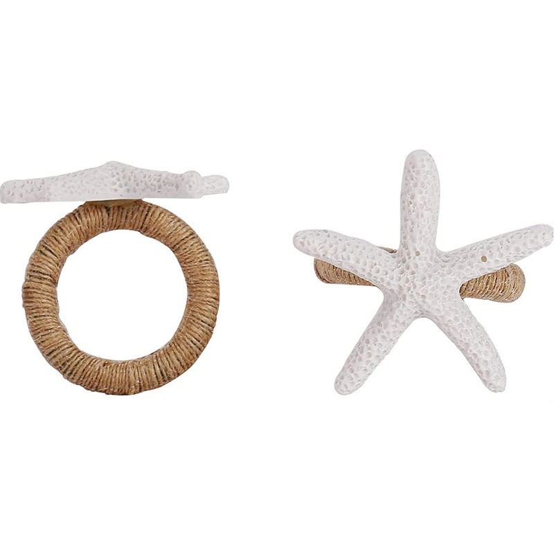 Cross-Border Hot-Selling Starfish Napkin Rings, New Amazon Napkin Holders, European-Style Simple Napkin Rings, Wholesale from Foreign Trade Manufacturers