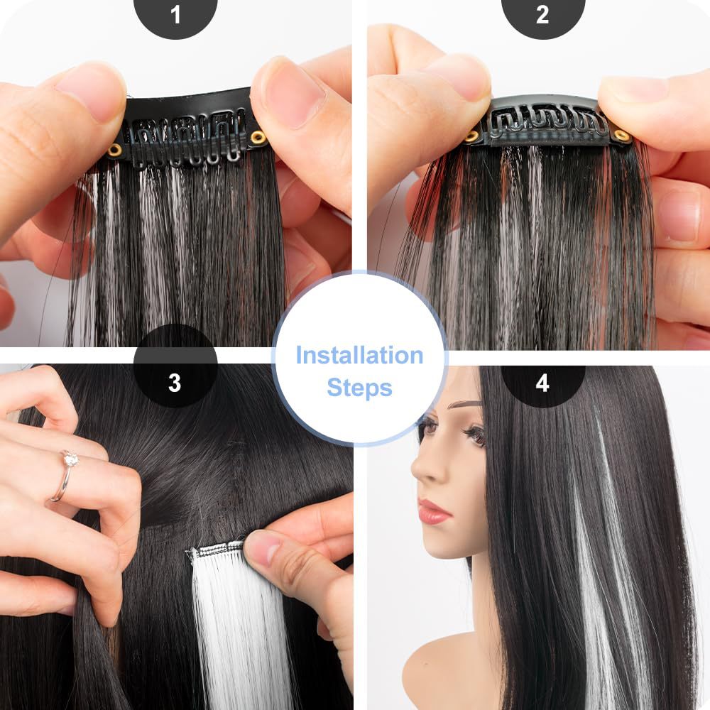 Spot second hair cross-border direct supply of chemical fiber color wig seamless hair clip hair hanging ear dye single piece