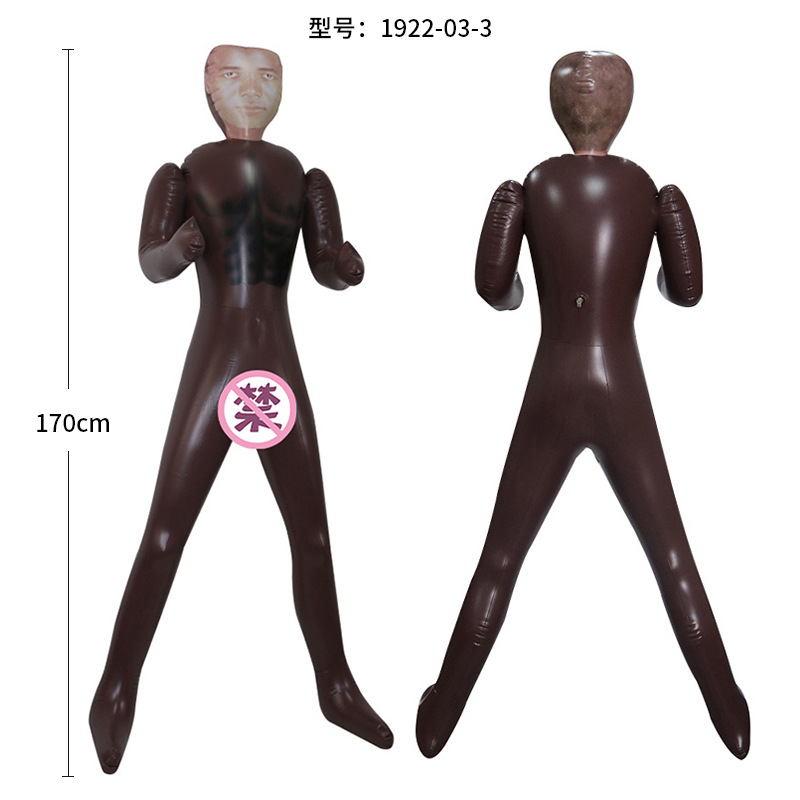 Jun's Inflatable Doll Female Sex Toy Painting Skin Macho Men's Inflatable Doll Male Black Skin Male Pvc