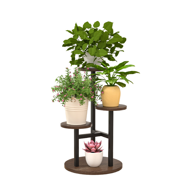 Cross-border Flower Rack Indoor Living Room Flower Pot Rack Balcony Iron Flower Rack Household Simple Floor-standing Multi-layer Storage Rack