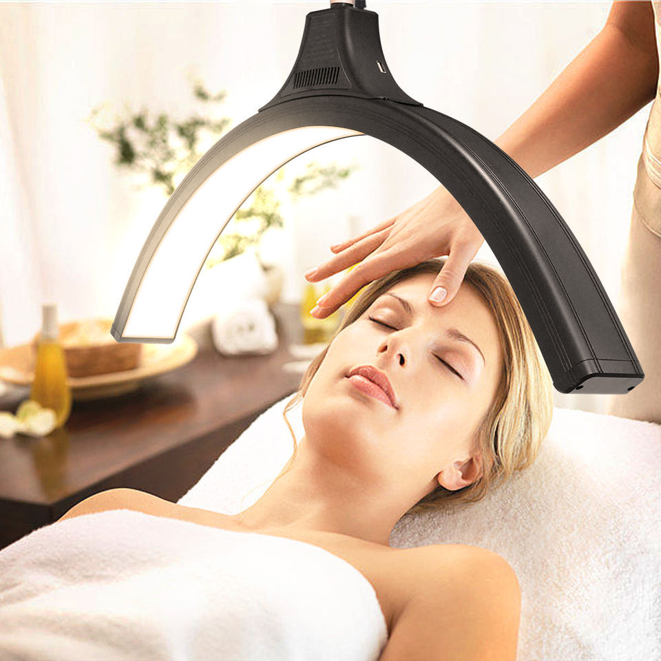 Half-Moon Lamp, Embroidery Lamp, Beauty Lamp, Manicure, Embroidery, Eyelashes, Portable Led Eyebrow Tattoo Lamp, U-Shaped Floor-Standing Fill Light
