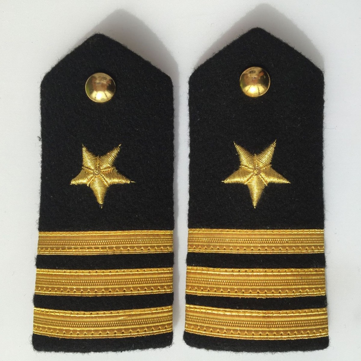 Customized Sailor Pilot Officer Uniform Epaulettes Armband Metal Thread Embroidered Badge Woven Label Epaulettes Custom-Made