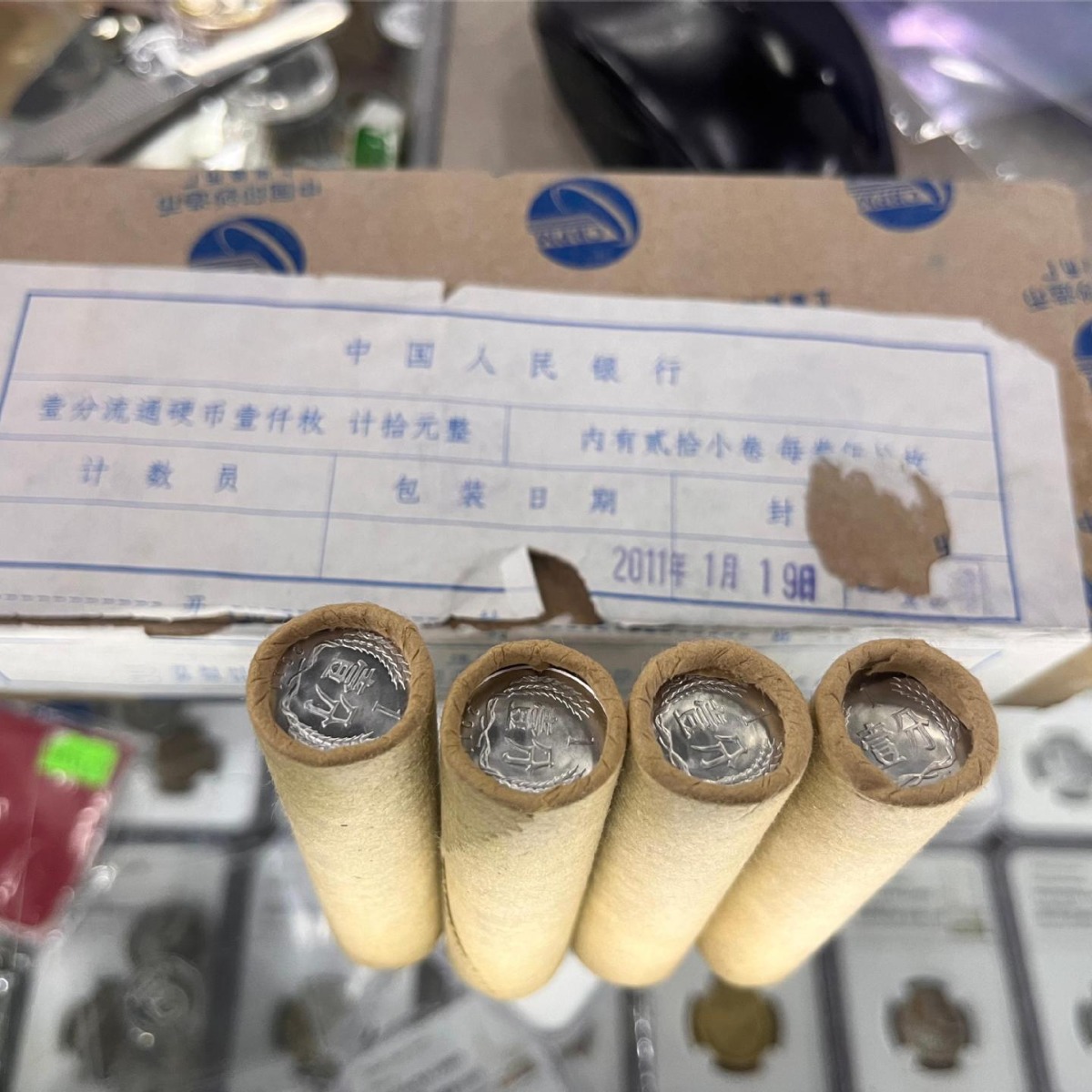 Bank original roll 2011 1 cent/one cent coin whole roll 50/bank genuine goods/coin collection