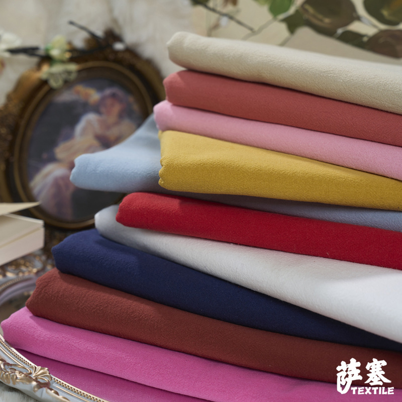 Китайская ткань из стирки хлопка однотонного цвета для ханфу и тан suit