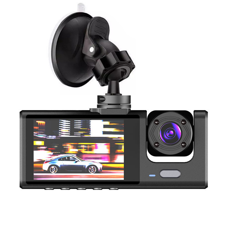 New 2-inch screen driving recorder 3-way HD 1080P three-lens parking monitoring with night vision car DVR