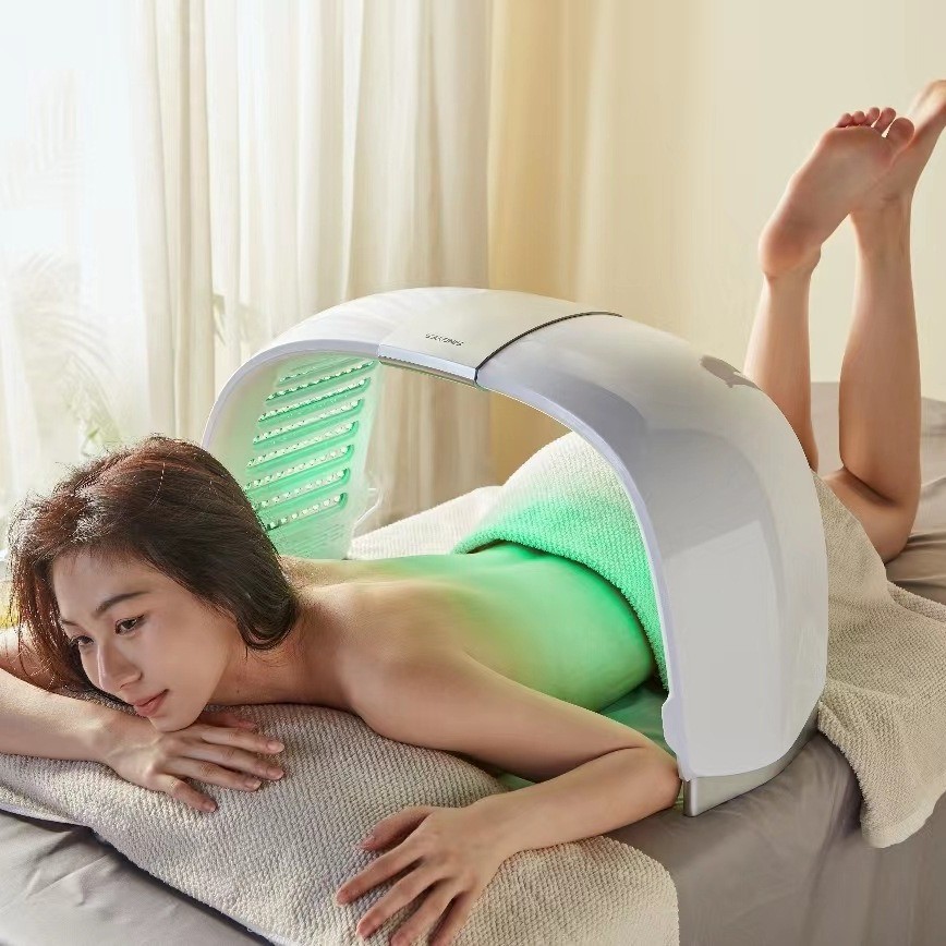 Кросс-бордерный семицветный световой спектрометр, косметический салон, прибор для фототерапии лица, омоложение кожи, устройство для красоты всего тела, LED светотерапия