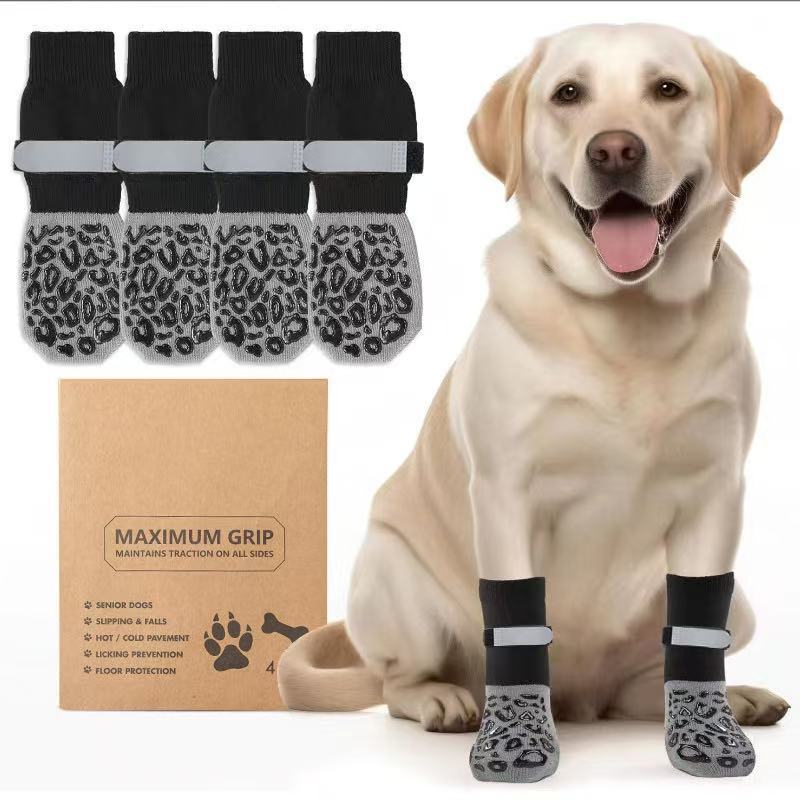 Non-slip pet dog cat socks outdoor medium and large dog golden retriever dog shoes socks indoor mute pet warm socks