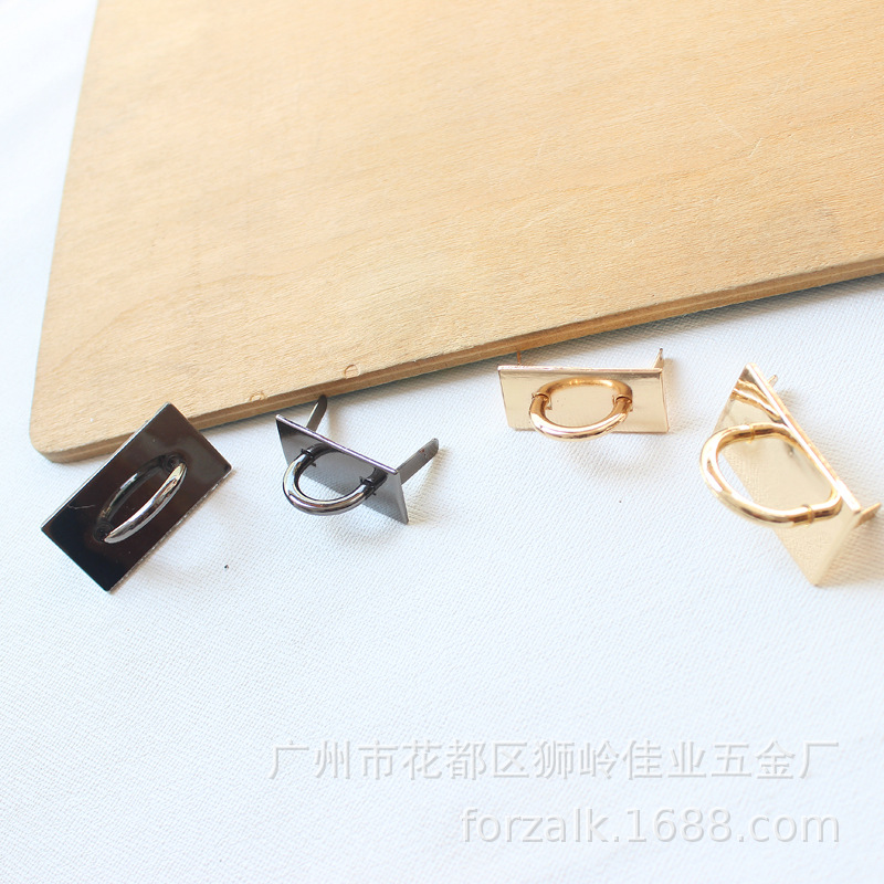 Square arch bridge luggage hardware accessories bag fixed lock arch iron lock base pin hanging ear manufacturers in stock