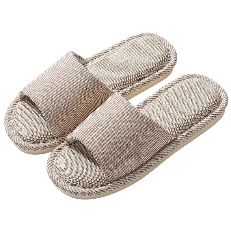 Linen Slippers Spring and Autumn Four Seasons Women's Simple Indoor Home Household Thick Bottom Couple's Cotton and Linen Sandals Men's Summer Wholesale