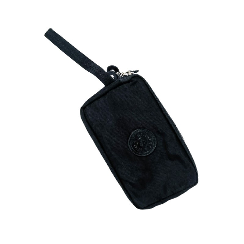 Korean Style Fabric Hand-held Coin Purse Women's Long Fashionable Three-layer Zipper Large Capacity Large Screen Mobile Phone Key Bag