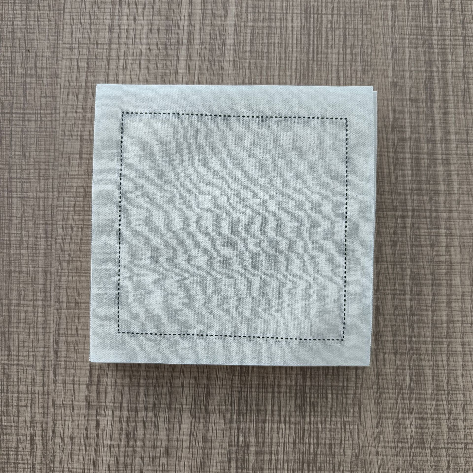 Cross Border Cotton Cocktail Western Food Coaster Dinner Wedding Cotton Napkin Mouth Cloth White Folding Flower Placemat